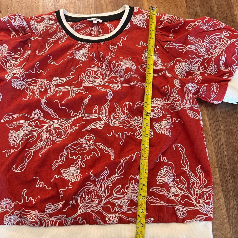 VOY Red Floral Top
